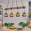 Koyoto Hanglamp, Kogellampje, Hanglamp Natuurlijke kleuren, Zwart, 4-lichts