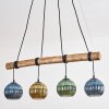 Koyoto Hanglamp, Kogellampje, Hanglamp Natuurlijke kleuren, Zwart, 4-lichts
