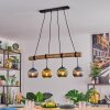 Koyoto Hanglamp, Kogellampje, Hanglamp Natuurlijke kleuren, Zwart, 4-lichts