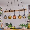 Ripoll Hanglamp, Kogellampje, Hanglamp Natuurlijke kleuren, Zwart, 5-lichts