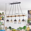 Koyoto Hanglamp, Kogellampje, Hanglamp Natuurlijke kleuren, Zwart, 5-lichts