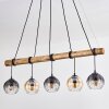 Koyoto Hanglamp, Kogellampje, Hanglamp Natuurlijke kleuren, Zwart, 5-lichts