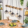 Koyoto Hanglamp, Kogellampje, Hanglamp Natuurlijke kleuren, Zwart, 5-lichts