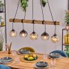 Koyoto Hanglamp, Kogellampje, Hanglamp Natuurlijke kleuren, Zwart, 5-lichts