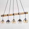 Koyoto Hanglamp, Kogellampje, Hanglamp Natuurlijke kleuren, Zwart, 5-lichts