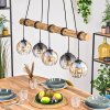 Koyoto Hanglamp, Kogellampje, Hanglamp Natuurlijke kleuren, Zwart, 5-lichts