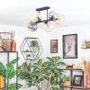 Koyoto Plafondlamp, Kogellampje Amber, Duidelijk, Rookkleurig, 6-lichts