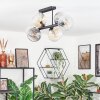 Koyoto Plafondlamp, Kogellampje Amber, Duidelijk, Rookkleurig, 6-lichts