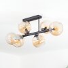 Koyoto Plafondlamp, Kogellampje Amber, 6-lichts