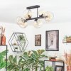 Koyoto Plafondlamp, Kogellampje Amber, Duidelijk, 6-lichts