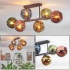 Koyoto Plafondlamp, Kogellampje Blauw, Goud, Groen, Koperkleurig, 6-lichts
