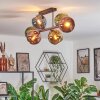 Koyoto Plafondlamp, Kogellampje Blauw, Goud, Groen, Koperkleurig, 6-lichts