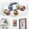 Koyoto Plafondlamp, Kogellampje Blauw, Goud, Groen, Koperkleurig, 6-lichts