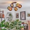 Koyoto Plafondlamp, Kogellampje Blauw, Goud, Groen, Koperkleurig, 6-lichts