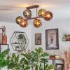 Koyoto Plafondlamp, Kogellampje Blauw, Goud, Groen, Koperkleurig, 6-lichts
