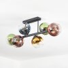 Koyoto Plafondlamp, Kogellampje Blauw, Goud, Groen, Duidelijk, Koperkleurig, 6-lichts