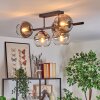 Koyoto Plafondlamp, Kogellampje Duidelijk, Rookkleurig, 5-lichts