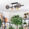 Koyoto Plafondlamp, Kogellampje Amber, Duidelijk, Rookkleurig, 5-lichts