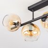 Koyoto Plafondlamp, Kogellampje Amber, Duidelijk, 5-lichts