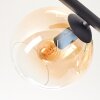Koyoto Plafondlamp, Kogellampje Amber, Duidelijk, Rookkleurig, 5-lichts