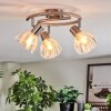 Saire Plafondlamp, Plafondspot Chroom, Nikkel mat, 3-lichts