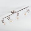 Saire Plafondlamp, Plafondspot Chroom, Nikkel mat, 4-lichts