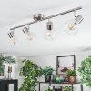 Saire Plafondlamp, Plafondspot Chroom, Nikkel mat, 4-lichts