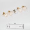 Saire Plafondlamp, Plafondspot Chroom, Messing, 4-lichts