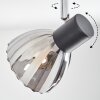 Saire Plafondlamp, Plafondspot Chroom, Zwart, 4-lichts