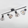 Saire Plafondlamp, Plafondspot Chroom, Zwart, 4-lichts