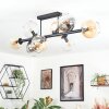 Koyoto Plafondlamp, Kogellampje Amber, Duidelijk, Rookkleurig, 8-lichts