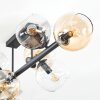 Koyoto Plafondlamp, Kogellampje Amber, Duidelijk, Rookkleurig, 8-lichts