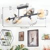 Koyoto Plafondlamp, Kogellampje Amber, Duidelijk, Rookkleurig, 8-lichts