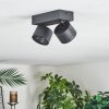 Narel Plafondlamp, Plafondspot LED Zwart, 2-lichts