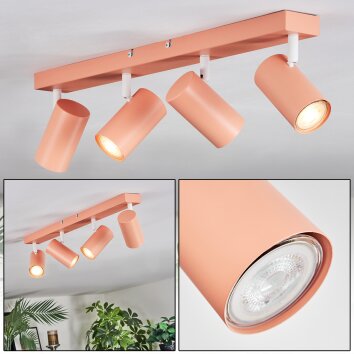 Javel Plafondlamp, Plafondspot Roze, Wit, 4-lichts