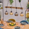 Koyoto Hanglamp, Kogellampje, Hanglamp Natuurlijke kleuren, Zwart, 4-lichts