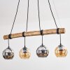 Koyoto Hanglamp, Kogellampje, Hanglamp Natuurlijke kleuren, Zwart, 4-lichts
