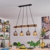Koyoto Hanglamp, Kogellampje, Hanglamp Natuurlijke kleuren, Zwart, 4-lichts