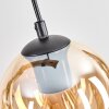 Koyoto Hanglamp, Kogellampje, Hanglamp Natuurlijke kleuren, Zwart, 4-lichts