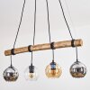 Koyoto Hanglamp, Kogellampje, Hanglamp Natuurlijke kleuren, Zwart, 4-lichts