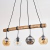 Ripoll Hanglamp, Kogellampje, Hanglamp Natuurlijke kleuren, Zwart, 4-lichts
