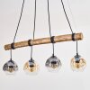 Ripoll Hanglamp, Kogellampje, Hanglamp Natuurlijke kleuren, Zwart, 4-lichts
