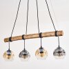 Ripoll Hanglamp, Kogellampje, Hanglamp Natuurlijke kleuren, Zwart, 4-lichts