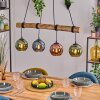 Koyoto Hanglamp, Kogellampje, Hanglamp Natuurlijke kleuren, Zwart, 4-lichts