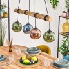 Koyoto Hanglamp, Kogellampje, Hanglamp Natuurlijke kleuren, Zwart, 4-lichts