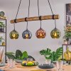 Koyoto Hanglamp, Kogellampje, Hanglamp Natuurlijke kleuren, Zwart, 4-lichts