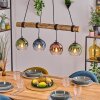 Koyoto Hanglamp, Kogellampje, Hanglamp Natuurlijke kleuren, Zwart, 4-lichts