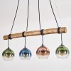 Koyoto Hanglamp, Kogellampje, Hanglamp Natuurlijke kleuren, Zwart, 4-lichts