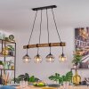 Koyoto Hanglamp, Kogellampje, Hanglamp Natuurlijke kleuren, Zwart, 4-lichts