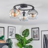 Koyoto Plafondlamp, Kogellampje Amber, Duidelijk, Rookkleurig, 3-lichts